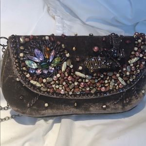Velvet evening bag